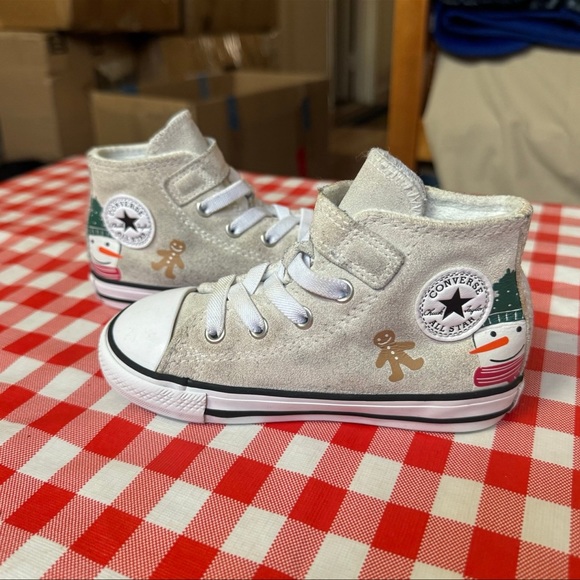 Converse Chuck Taylor All Star 1V Hi Winter Holidays Toddler size 8 - Picture 11 of 12
